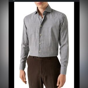 ETON Contemporary slim fit men’s checkered shirt - size 42 -16 1/2 neck or large